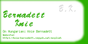 bernadett knie business card